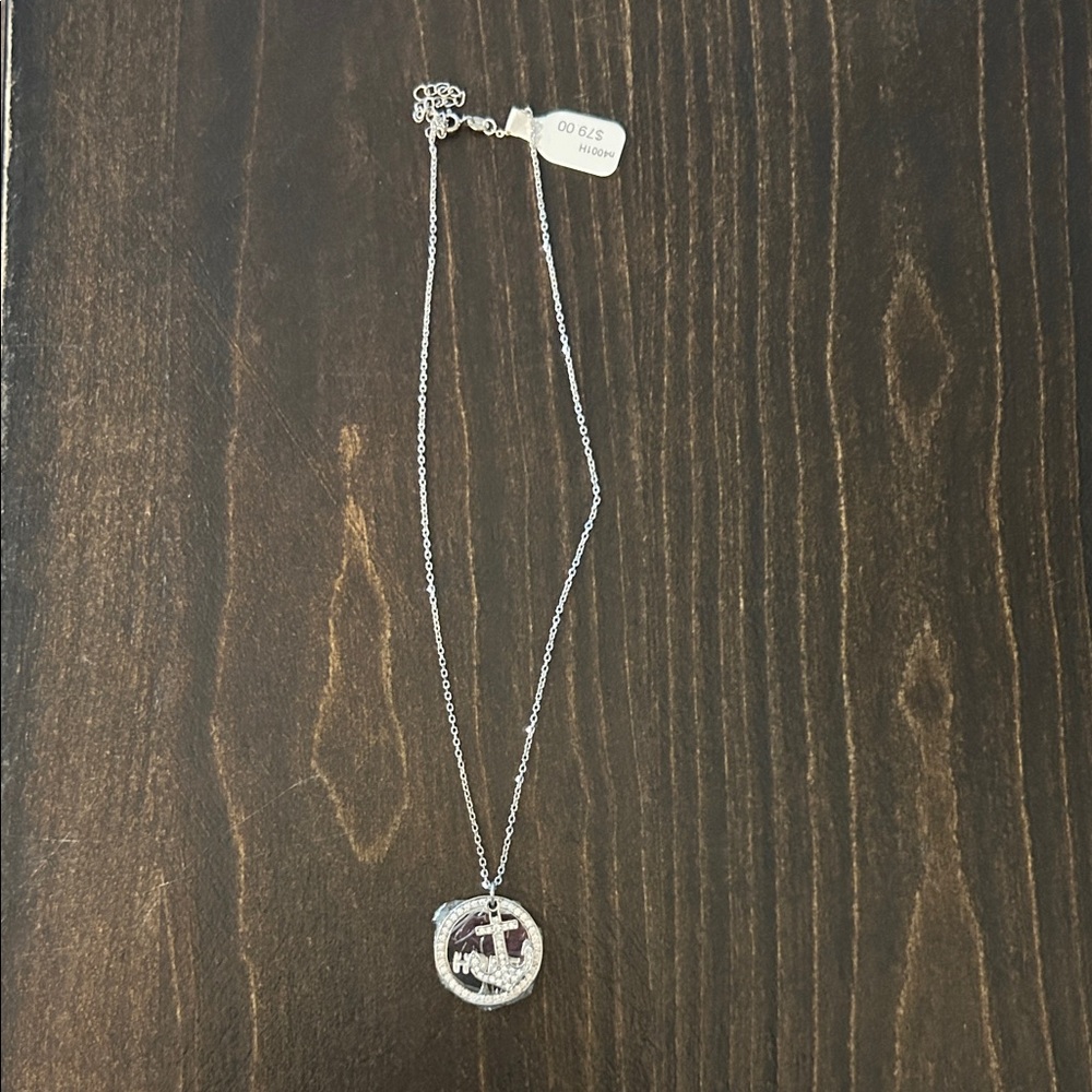Silver Anchor Pendant Necklace